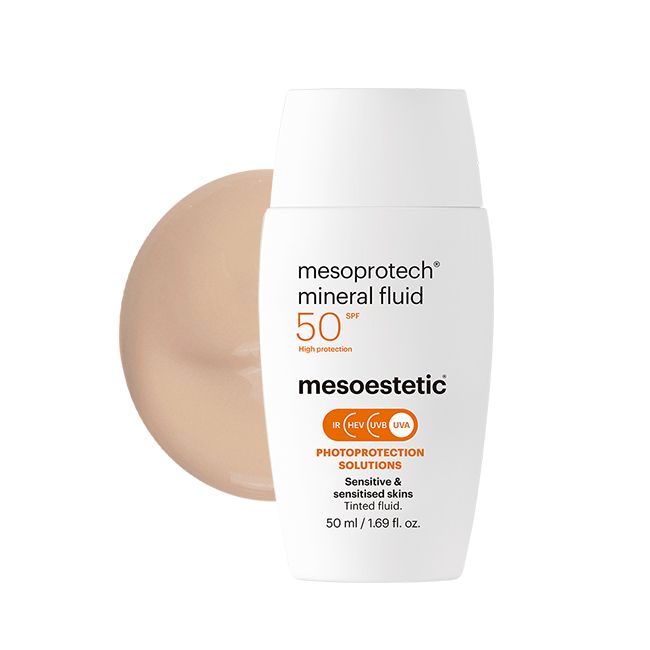 MESOPROTECH MINERAL FLUID 50+ · Protector solar piel sensible