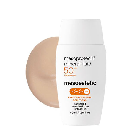 MESOPROTECH MINERAL FLUID 50+ · Protector solar piel sensible